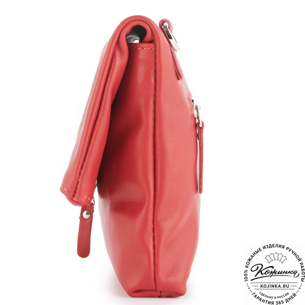 Кожаный клатч "Молли" (красный)